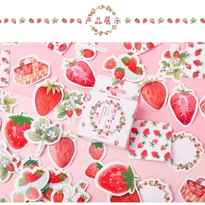 Niedliche Erdbeerfrische Frow -Pflanzen und Blumen Siegelaufkleber, Magier täglich, Journaling, DIY, Kreativ, Kaffeethema, 46pcs, 30 Prozent pro Schachtel 8 Hauptverkaufsaufkleber Cantinho machen Kaffee - №7