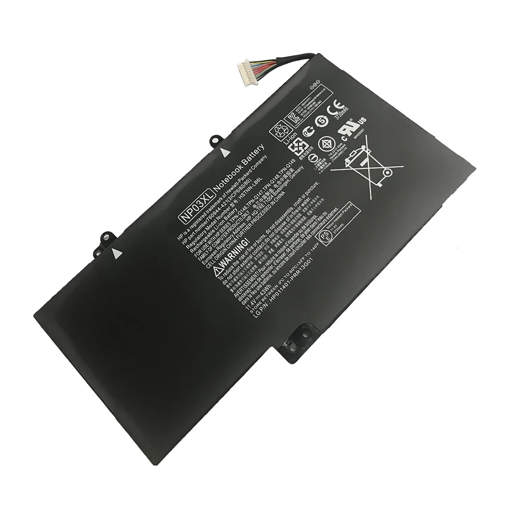 

Laptop Battery TPN-Q146 TPN-Q147 TPN-Q148 HSTNN-LB6L 760944-421 NP03XL For Pavilion X360 13-A010DX 15-U010DX Series 11.4V/43Wh