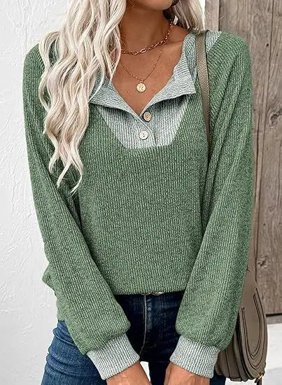 

Женский однотонный вязаный свитер в рубчик, осень-зима, топ на пуговицах с длинными рукавами, мягкий удобный свободный модный приталенный пуловер