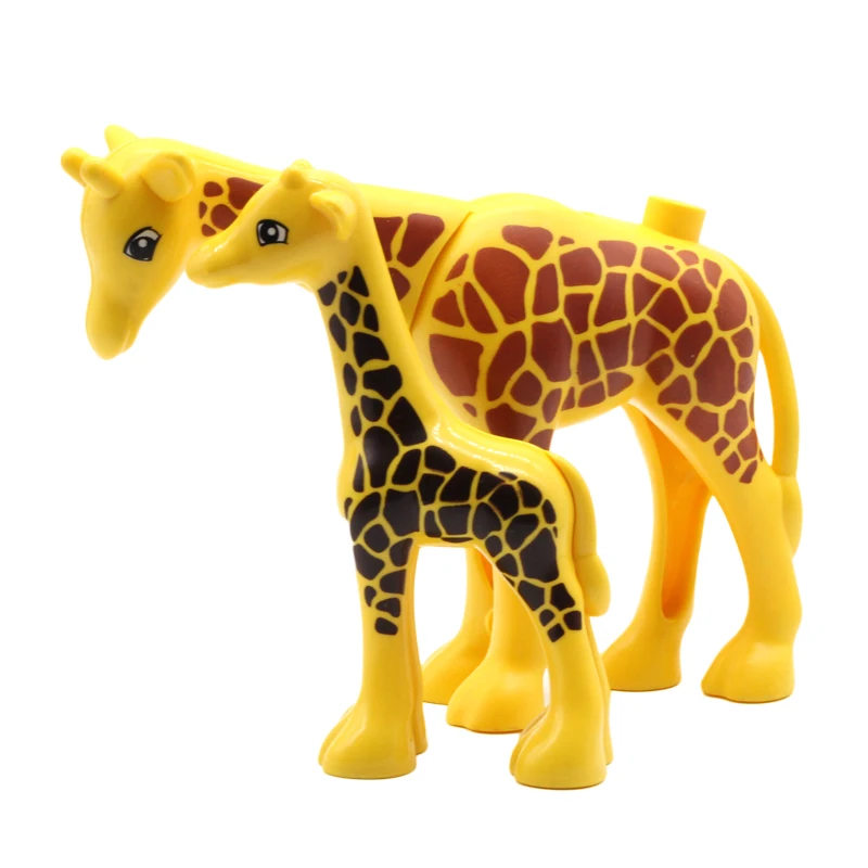 Große Bausteine Tiere Teile Zoo Sets Dinosaurier Montieren Zubehör Kompatibel Duplon Ziegel Jurassic Spielzeug für Kinder Geschenk