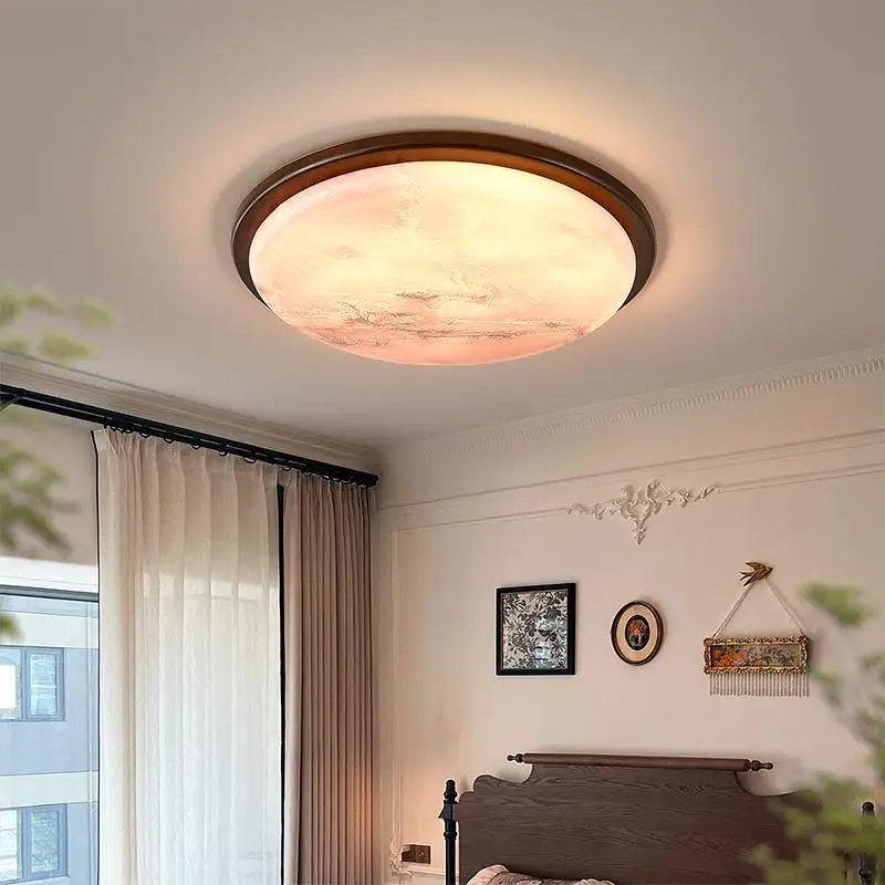 Creative Moon Ceiling Lamp Vintage Style Full Spectrum for Kids Room Bedroom Study Room Modern Minimalist Decoration