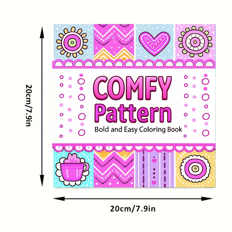 28 Pages Cute Patterns Coloring Book for Adult Stress Reduction | Colouring Book for Stress Relief and Mood Reduction Valentine