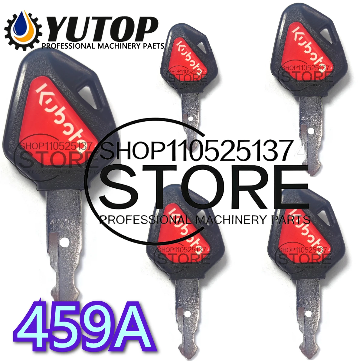 

Ключи зажигания 459A ELI80-0101 RC411-53933 RC461-53960 для мини-экскаваторов Kubota, 50/30/10/5/1 шт.