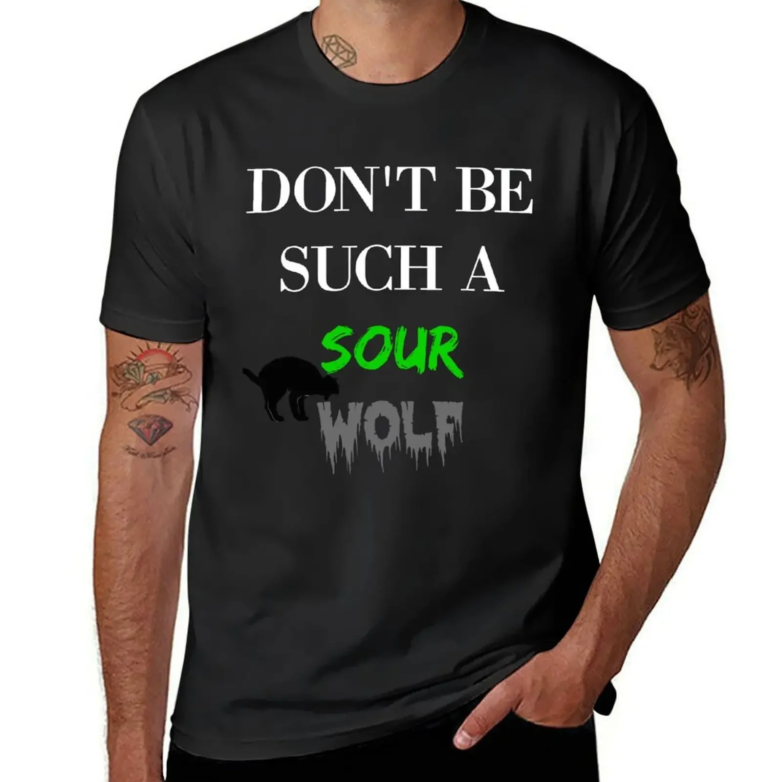 teen wolf - don't be such a sour wolf T-Shirt plus sizes anime mens t shirts top quality