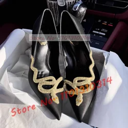 Silver Crystal Snake Wrapped Point Toe Pumps Women Elegant Bling Sole Stilettos Summer Fashion Office Ladies Chic Banquet Pumps