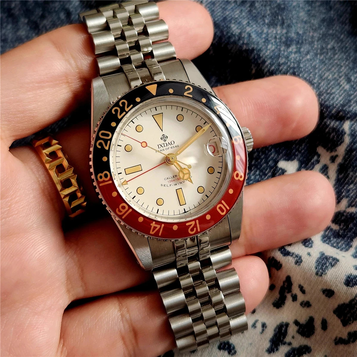 2025 ใหม่ IXDAO ผู้ชายอัตโนมัตินาฬิกา NH34A GMT 38 มม.กันน้ํา 100 M C3 เคลือบนาฬิกาข้อมือ reloj hombre