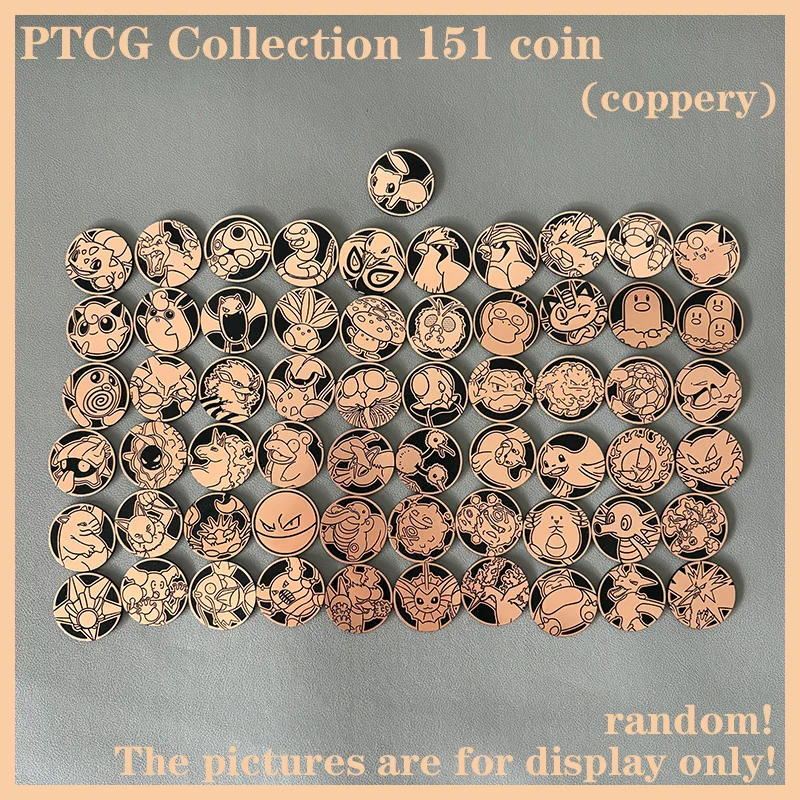 

Коллекционный набор монет Pkm 151 из медного металла, официальные памятные монеты PTCG, редкие коллекционные экземпляры, аниме-сувениры, изысканный подарок, игрушки