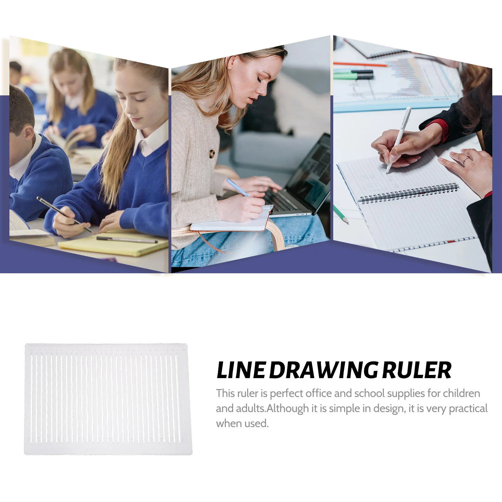 Milisten Straight Line Stencil Template Ruler for Lettering and Addressing Guide