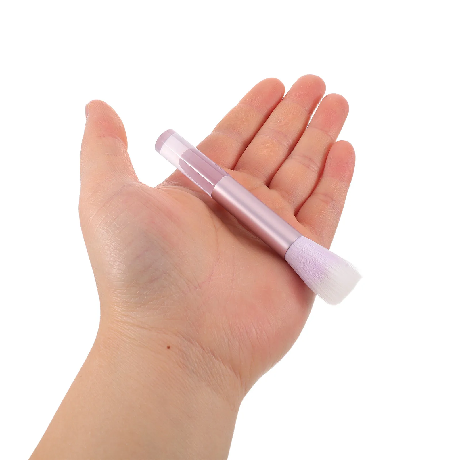3Pcs Nail Dust Brushes Purple Blue Soft Acrylic Nail Brush Powder Remover Brush Manicure Cleanup Blush Makeup Tool