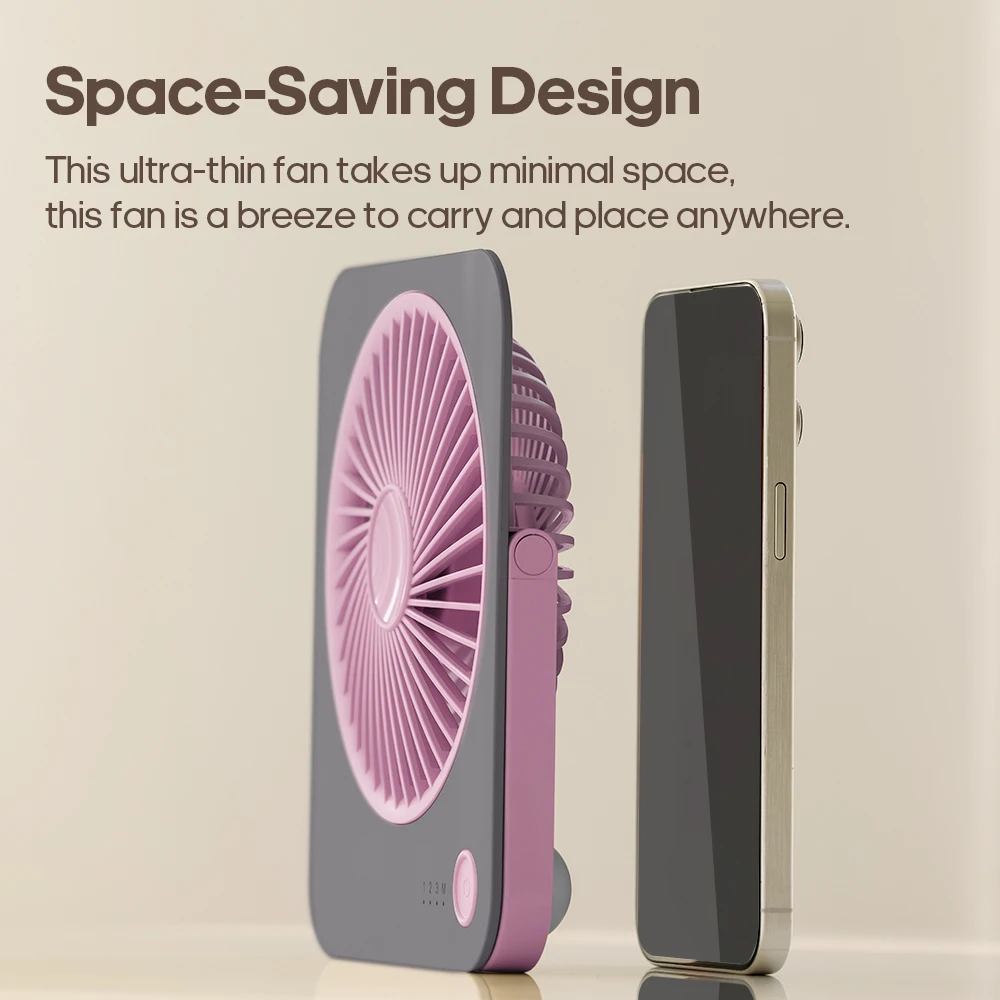 مراوح شحن USB بقدرة 1200 مللي أمبير في الساعة ومبرد هواء محمول لسطح المكتب ومروحة صغيرة قابلة لإعادة الشحن وخفيفة الوزن
