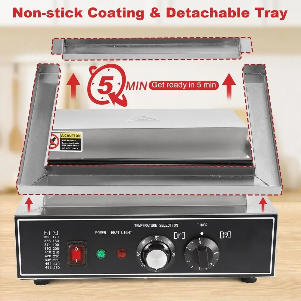 Corn Dog Maker - 1550W Commercial Wale Stick Maker 6Pcs Non-stick Stainlrndog Maker hine 572 ℉ Temperature and Timer or Restaura