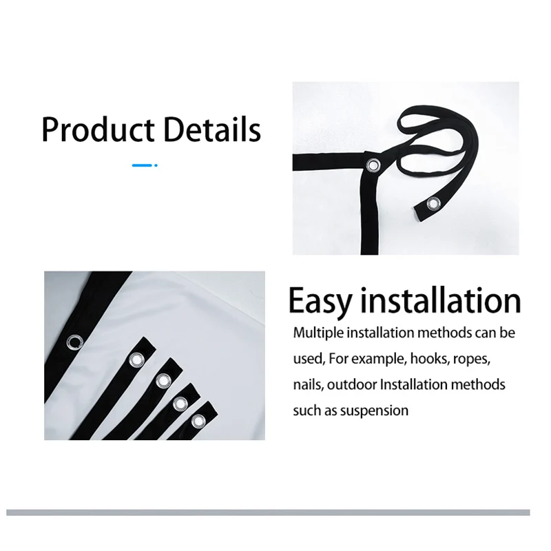 شاشة قابلة للطي. تمديد ثقب معلق 120 بوصة. سينما متنقلة. يدعم الإسقاط عالي الوضوح. سهلة التركيب.
