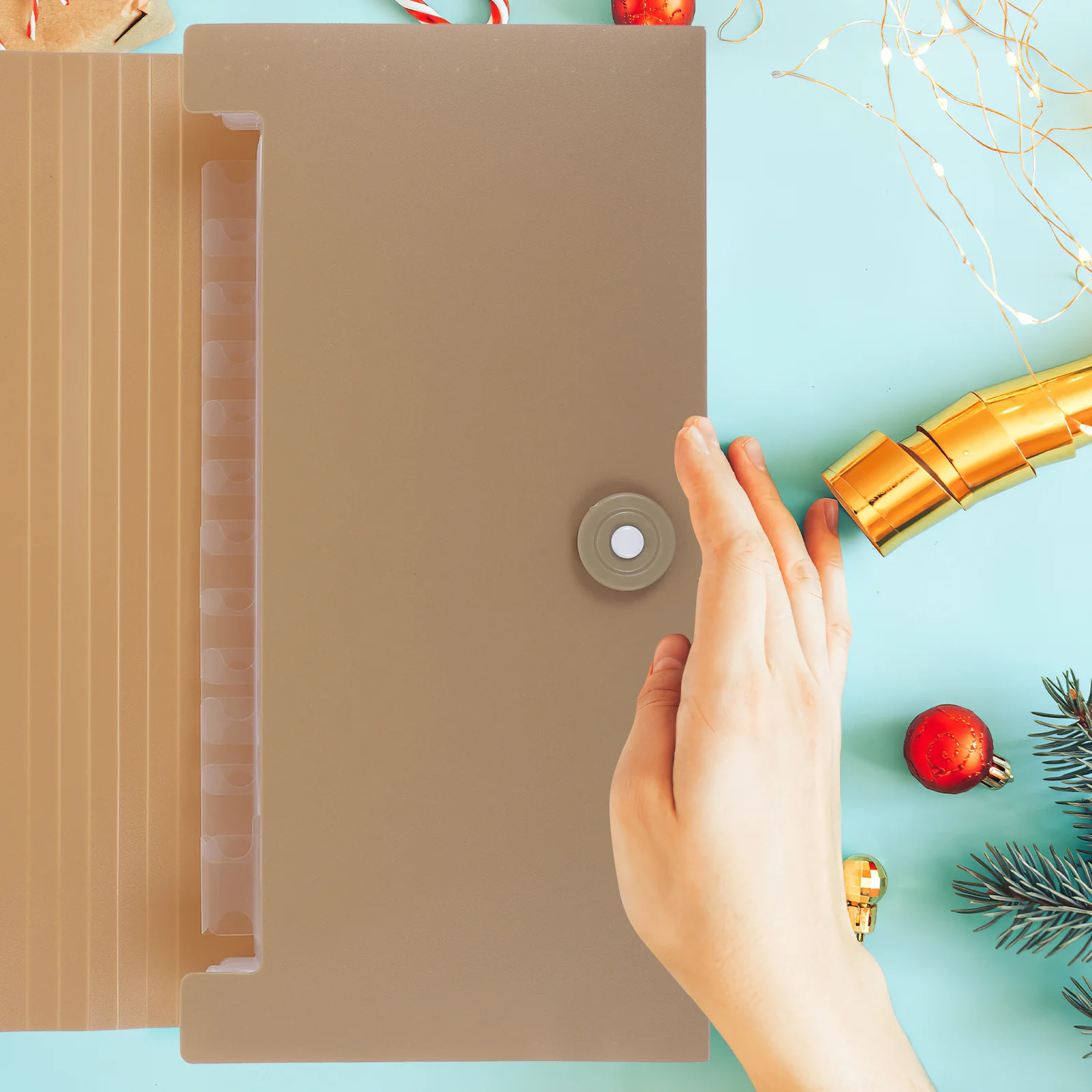 

13 Pockets Expanding File Folder Portable Semi-Transparent Plastic Accordion Organizer Elastic Band Document Filing Storage