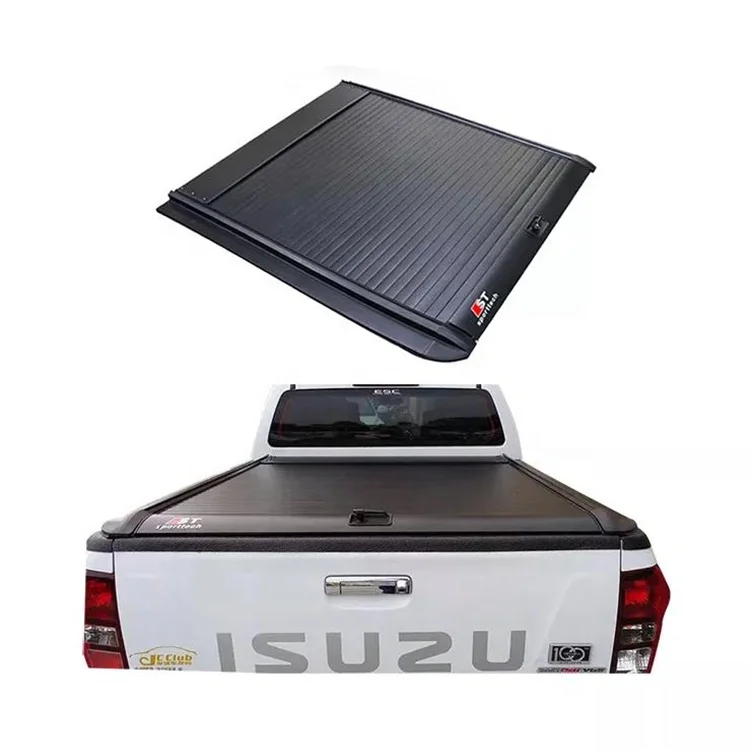 Car Aluminium Alloy Retractable Tonneau Cover Roller Lid Pick up Truck Hard Bed For Isu-zu Dmax