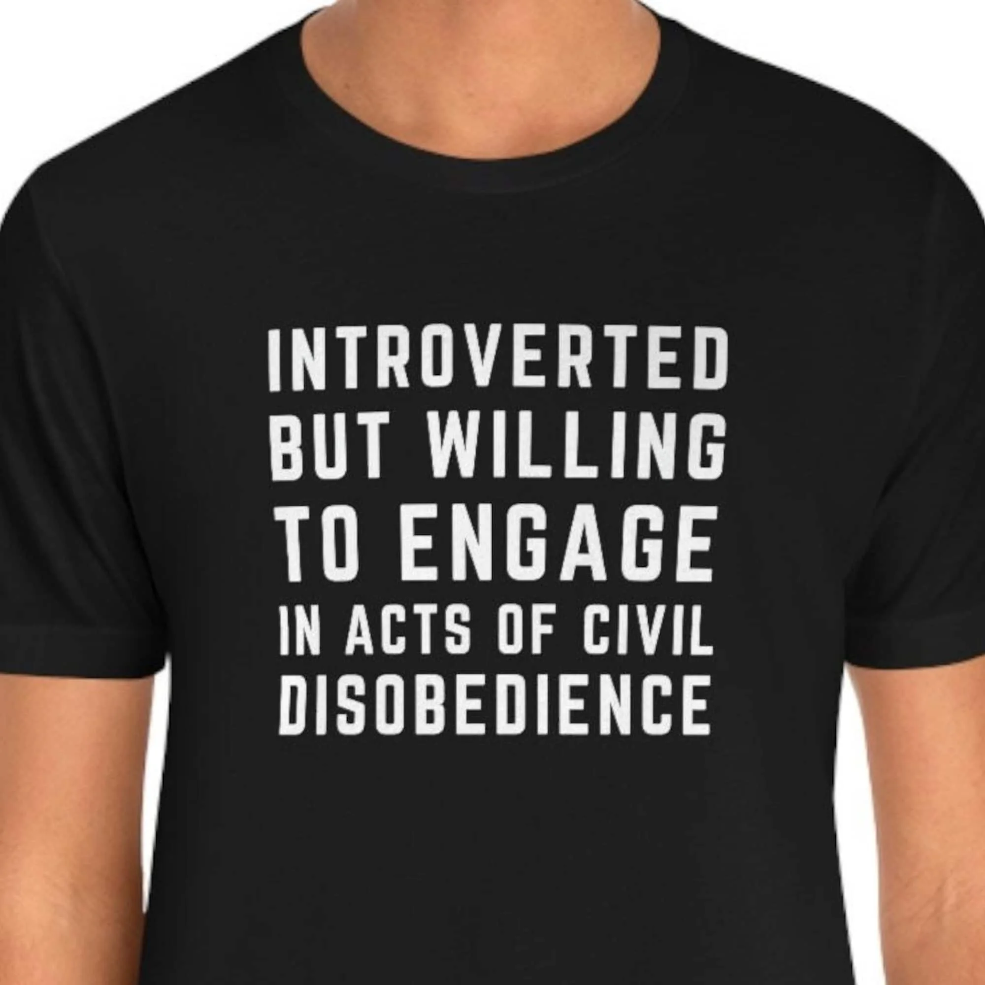 Introverted Thoreau Civil Disobedience Leftist Direct Action Christian Radical Activist T Shirt