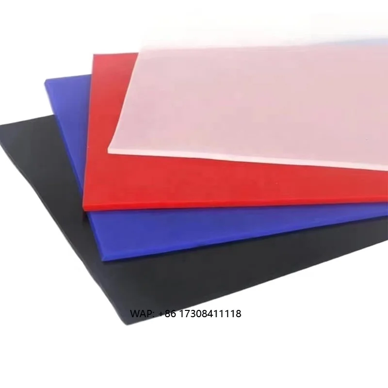 High Temperature Industrial Blue Transparent Silicone Rubber Sheet Roll