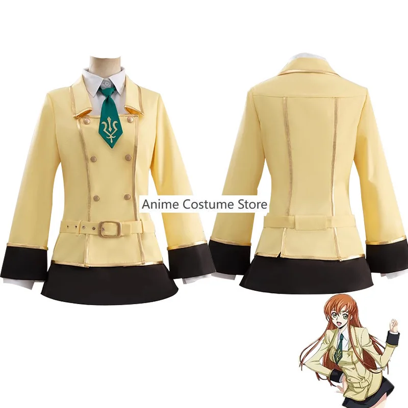 Code Geass Kallen Cosplay Costume School Uniform Lelouch of The Rebellion Kallen Stadtfeld C.C. Cosplay -Support Customized Size