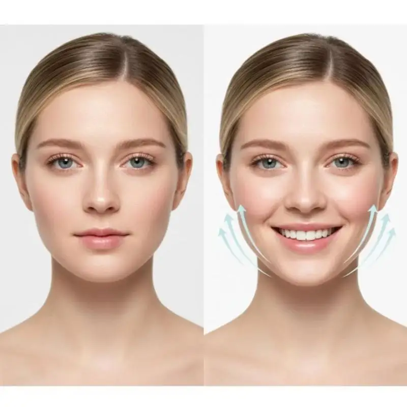 NEUE Ohrhängende V-Line Schlankheitsmaske Nano-Hydrogel Elastische Gesichtsstraffungsmaske Feuchtigkeitsspendende Anti-Aging Straffende Gesichtspflegemaske – Detail 10
