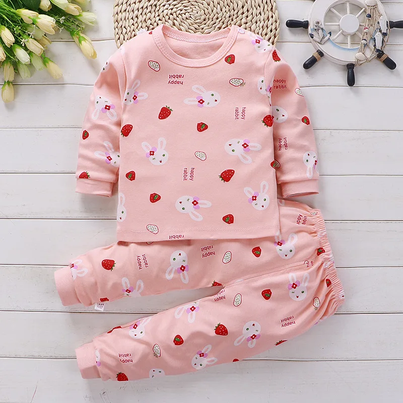 Autumn Sleepwear Pajamas For Girls Boys Long Sleeve Tops+Pants Suits Fashion Home Clothing Baby Kid Sleep Costume