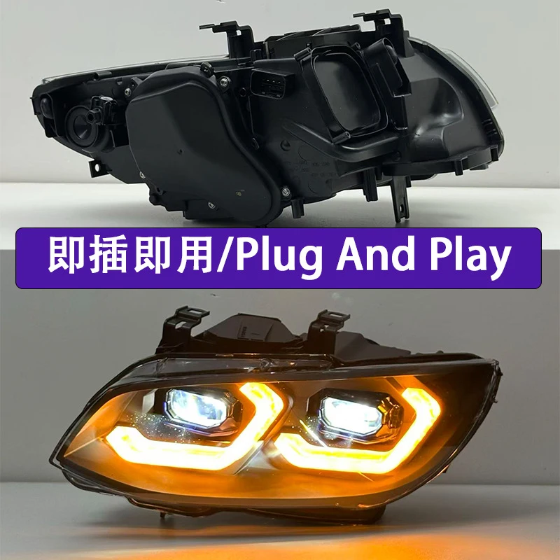Suitable for BMW 10-13 3 Series E93 M3 modified LED headlight assembly two-color version headlight fluorescent lamp