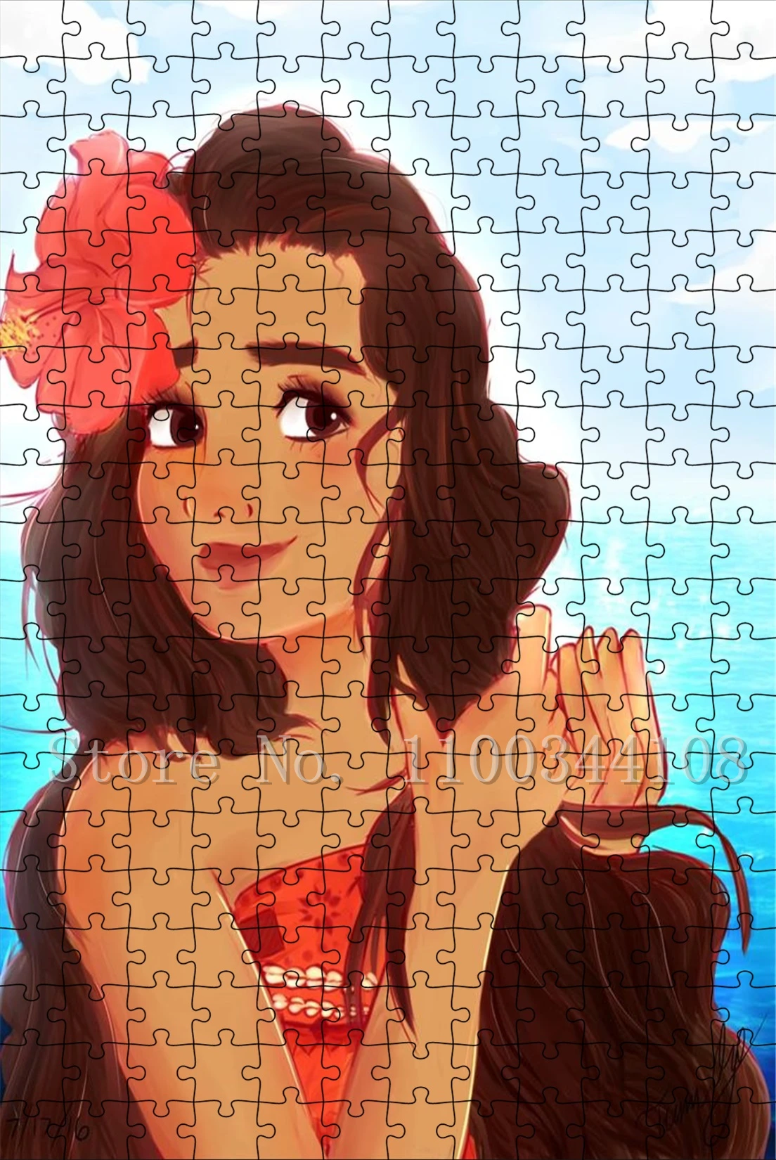 Puzzle de dessin animé Disney Moana, éducatif, décompression intellectuelle, grand jeu de Puzzle, jouets, cadeau