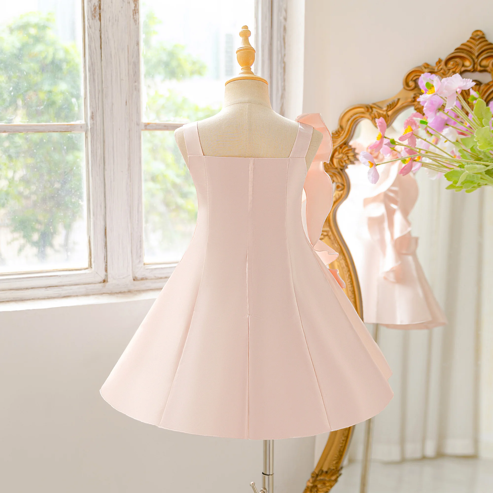 Elegant Flower Party Girl Dress Summer Birthday Banquet Princess Evening Dresses Girl Wedding Bridesmaid Graduation Prom Costume