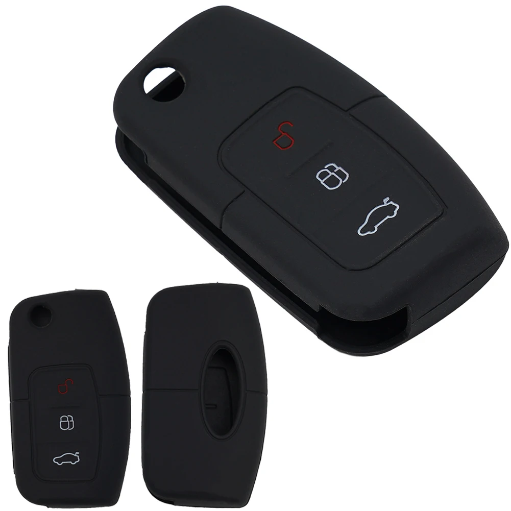 AUTO Car Key Bag Stable Key Holder Only Silicone 3 BUTTON Key Accessories Car Key Cover Case Brand New  AUTO Car