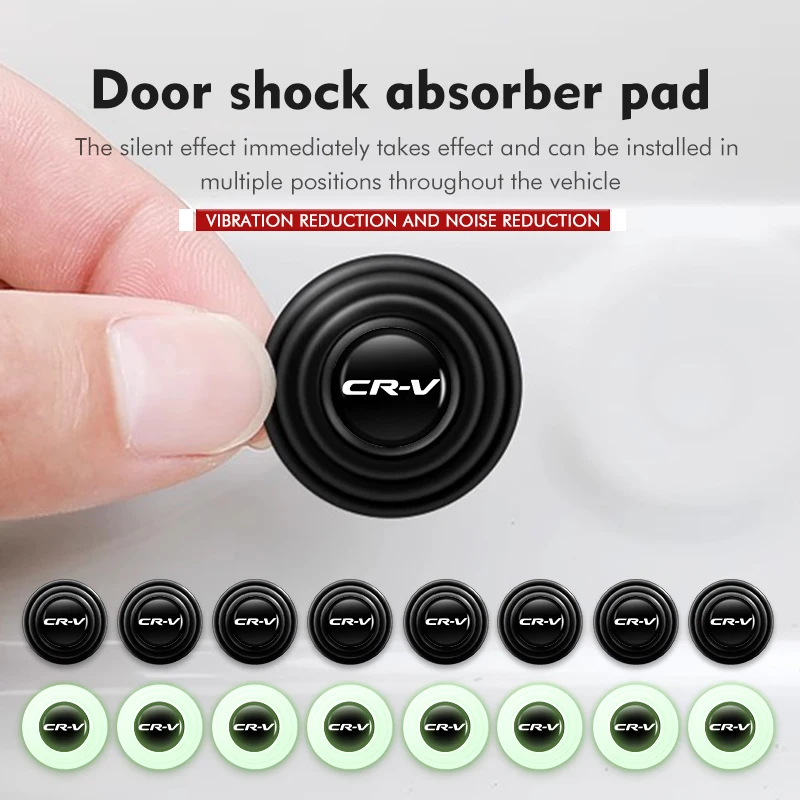 8pcs Car Door Closing Silicone Pad Shock Absorbing Pad Stickers For Honda typer civic 4d 10th gen 8th gen 2018 2019 2017
