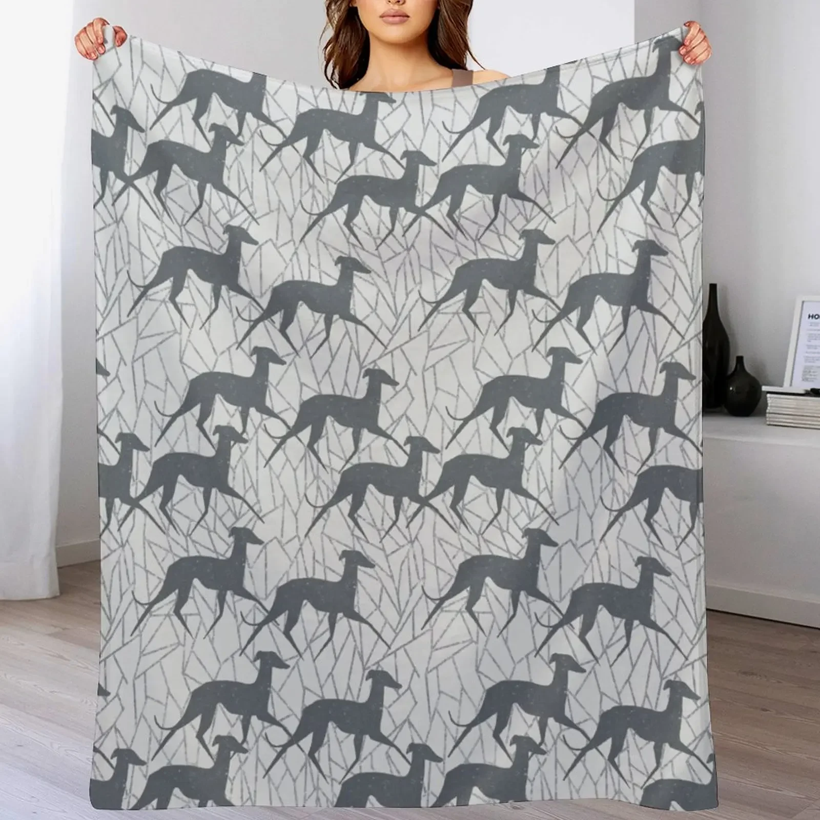 

Italian Greyhounds Throw Blanket Travel Size Cozy Blanket for Plane Train