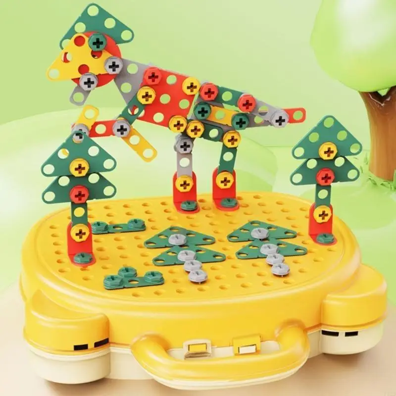 F62D DIY kreativ Puzzlespielzeug für Kinder Jungen Bohrerschraube Demontagespiel Spielzeug