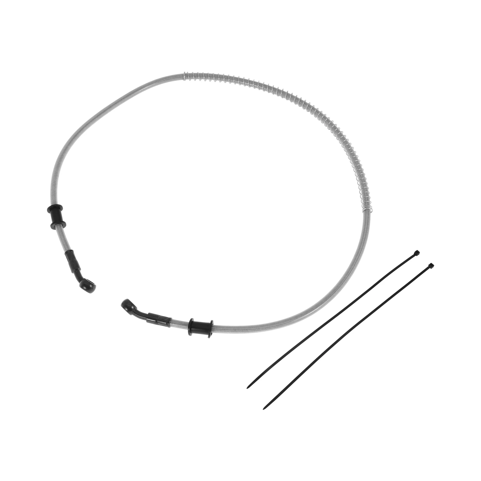 Motoforti 100cm Motorcycle Brake Clutch Oil Hose Line  Silver Tone