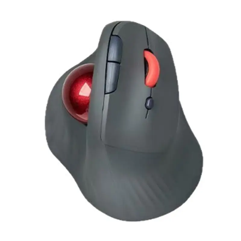 

Стабильная беспроводная вертикальная мышь-трекбол с перезаряжаемой батареей, эргономичная бесшумная игровая мышь с роликовым механизмом