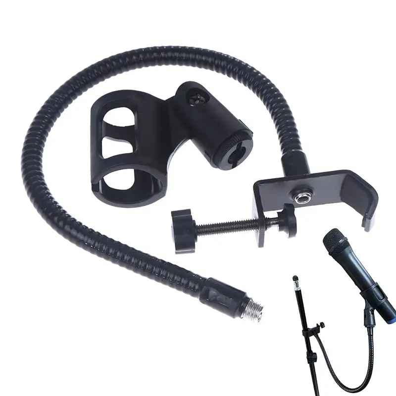 Support de Microphone, pince de Table en métal, bras de Microphone universel à col de cygne Flexible réglable à 360 degrés pour réunion, Lecture, Podcast
