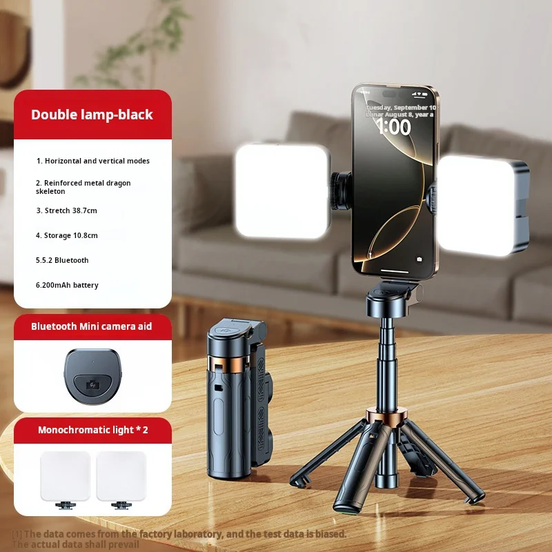 Ultra Compact Selfie Stick,Travel Portable Tripod 360° Rotation Phone Holder,Bluetooth Remote,Anti-Shock, for Vlog/Photography​