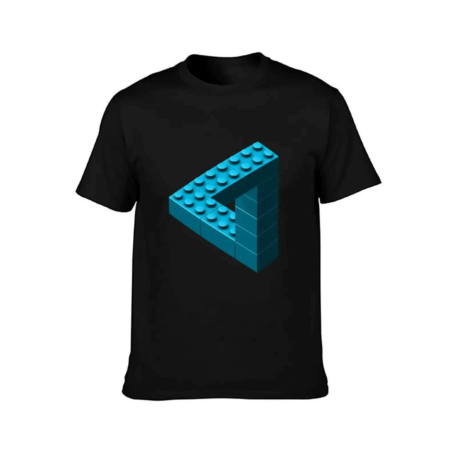 Escher Toy Bricks - Aqua T-Shirt Casual Holiday Short Sleeve Tee T-Shirt
