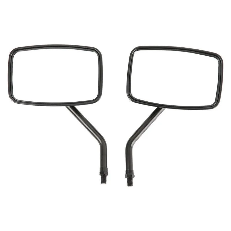 1 Pair Black 10MM Universal Motorcycle Rear View Mirrors Thread Black Rectangle Rearview Side Mirrors for Motorcycle Scooter ATV image 3