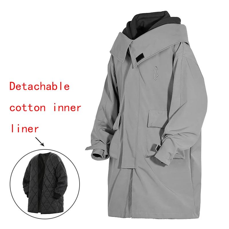 

Winter Long Removable Liner Hooded Down Jacket Female Thick Warm Parker Outwears Women White Duck Down Knee Length Down Jackets