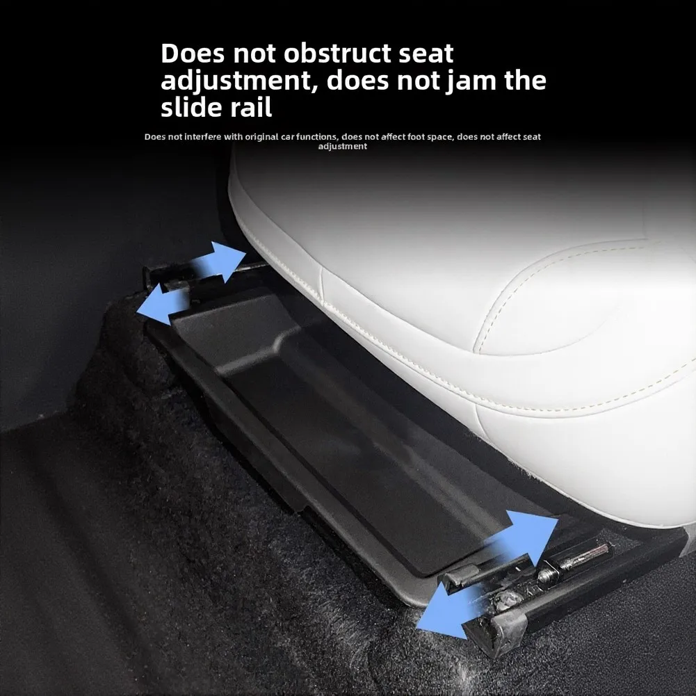 1x Under-Front Seat Organiser Tray Storage Box TPE For Xpeng For G6 EV 2024-2026 Car Replacement Accessories