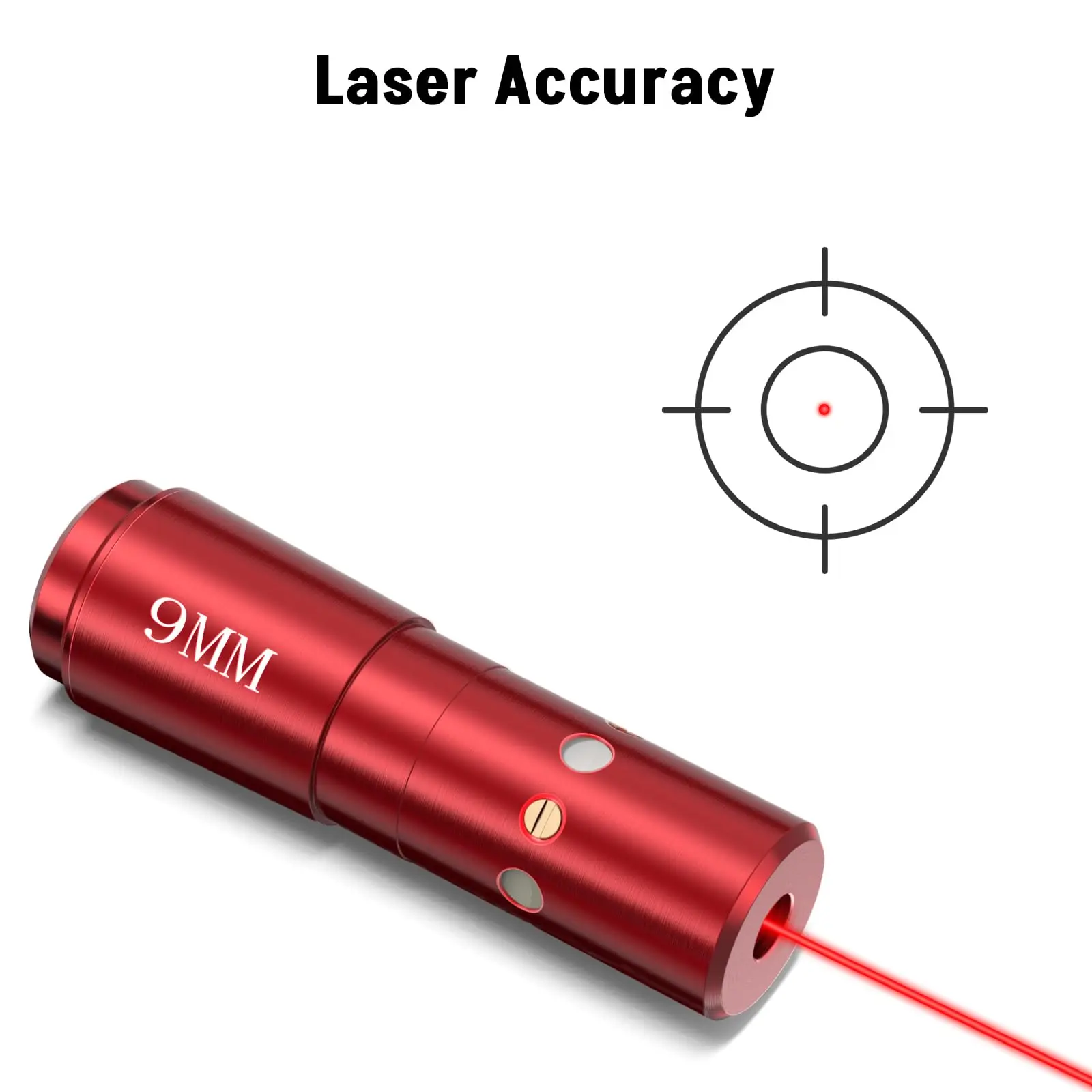 MidTen Bore Sighting Laser  9mm Gauge Laser Bore Sighter with Extra Batteries 9mm chamber ‎Handgun