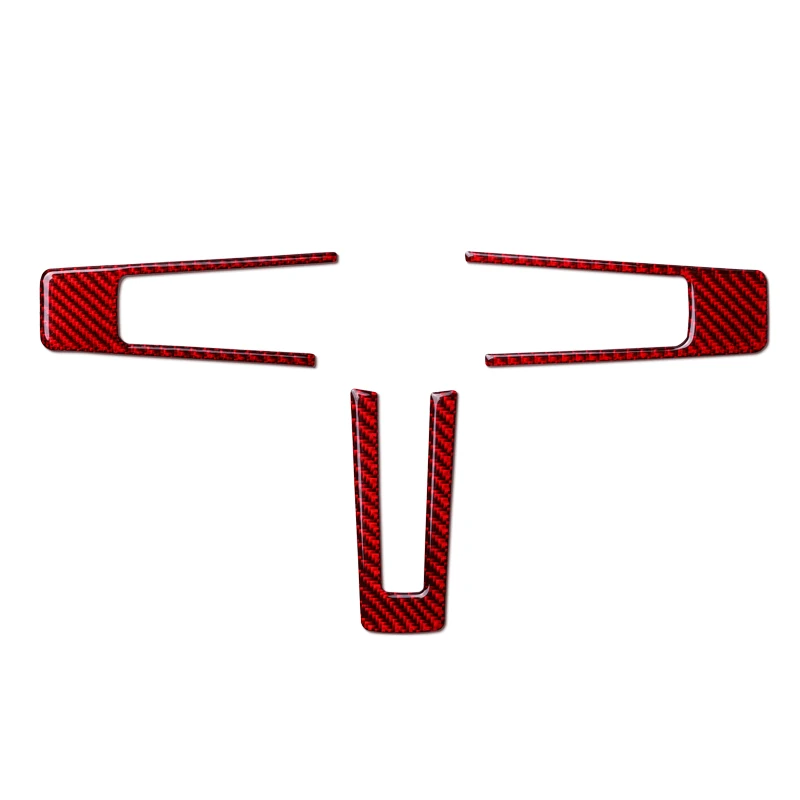 For Ford Mustang 2009-2013 Carbon Fiber Steering Wheel Panel Cover Trim Sticker Car Interior Decoration Tuning Accessories view 6