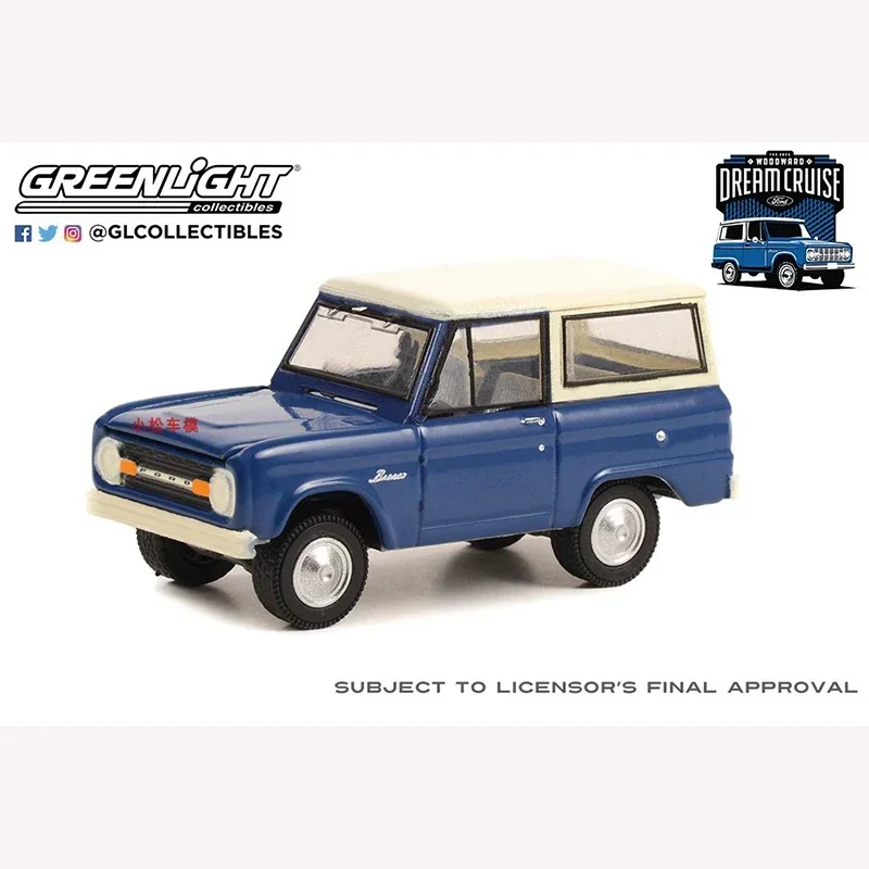 

Greenlight Alloy 1:64 1966 Bronco Модель внедорожника для взрослых Классическая коллекция Дисплей Подарок Сувенир Мальчик Игрушечное место
