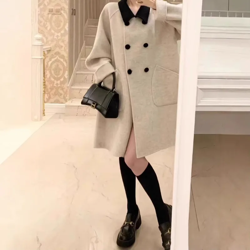 

Women's 2025 Winter New Thickened Woolen Coat