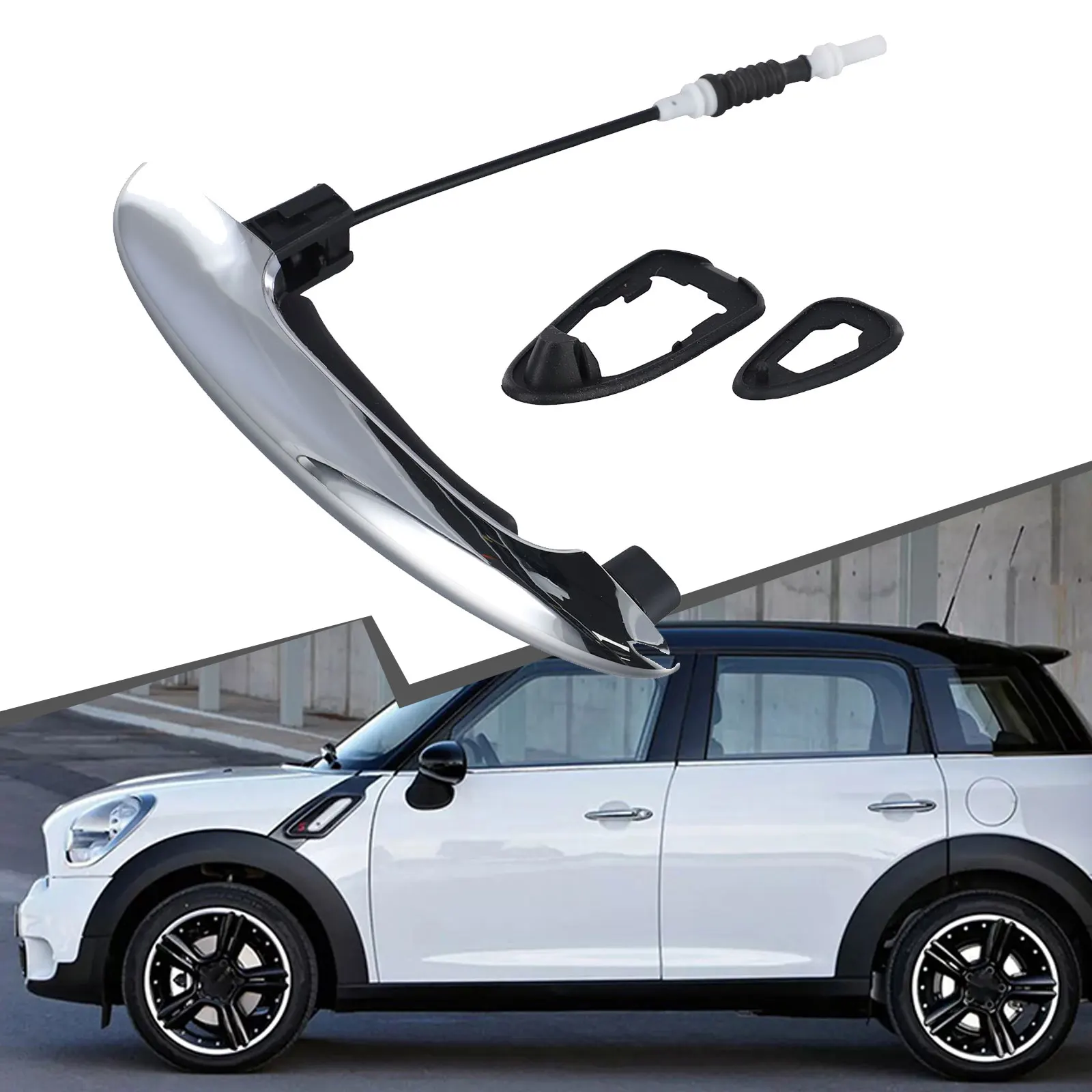 

For Mini Countryman Aftermarket Handle Chrome Handle Car Modification Compatible With Countryman Compatible With Paceman