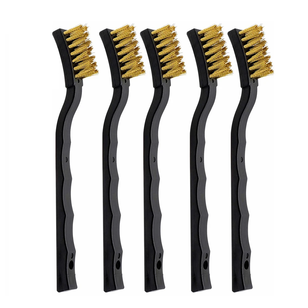 3D Printer Nozzle Cleaning Brass Wire Toothbrush Tool Brass Brush Handle Hot End Cleaning Toothbrush Brushes