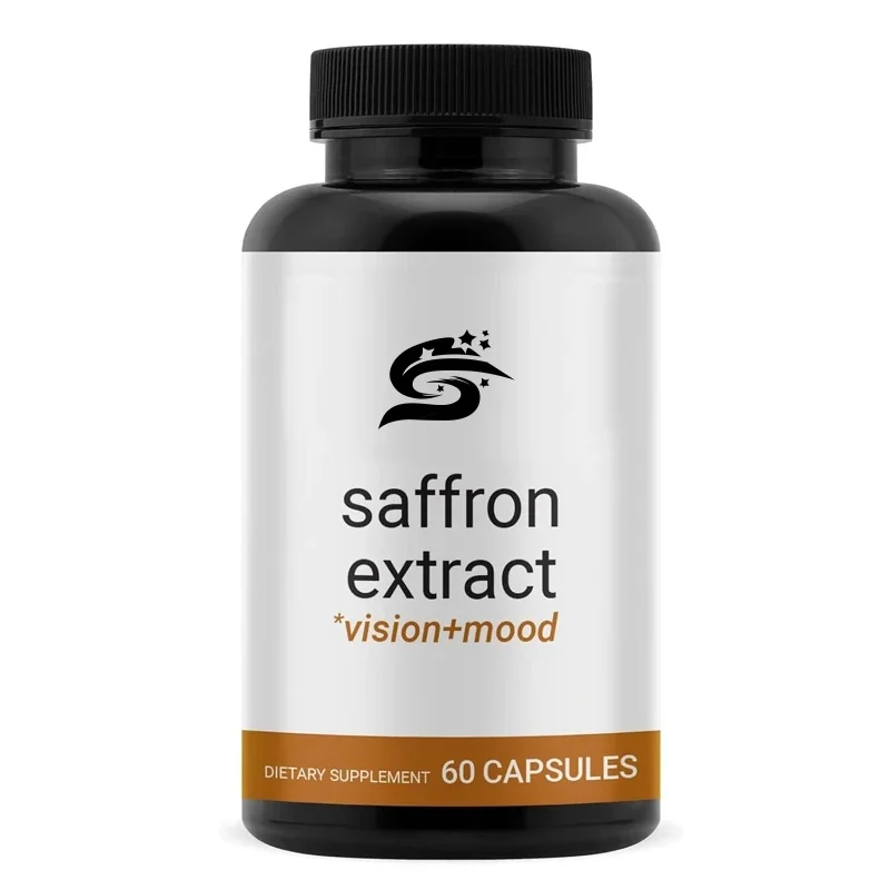 

60 Capsules Of High-quality Saffron Extract Supplement - Emotional Eye Support, Stable Metabolism, Help With Weight Loss