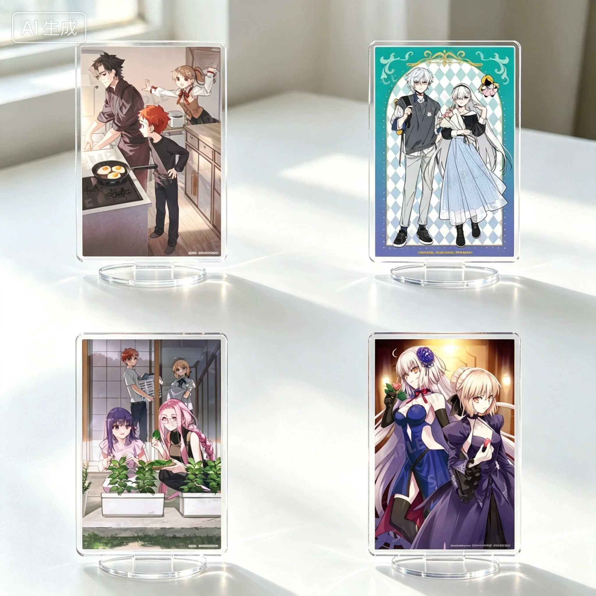Anime Fate/Grand Order Anastasia Viy Kadoc Zemlupus Rectangle Acrylic Stand Model Plate Keychains Desk Decorations