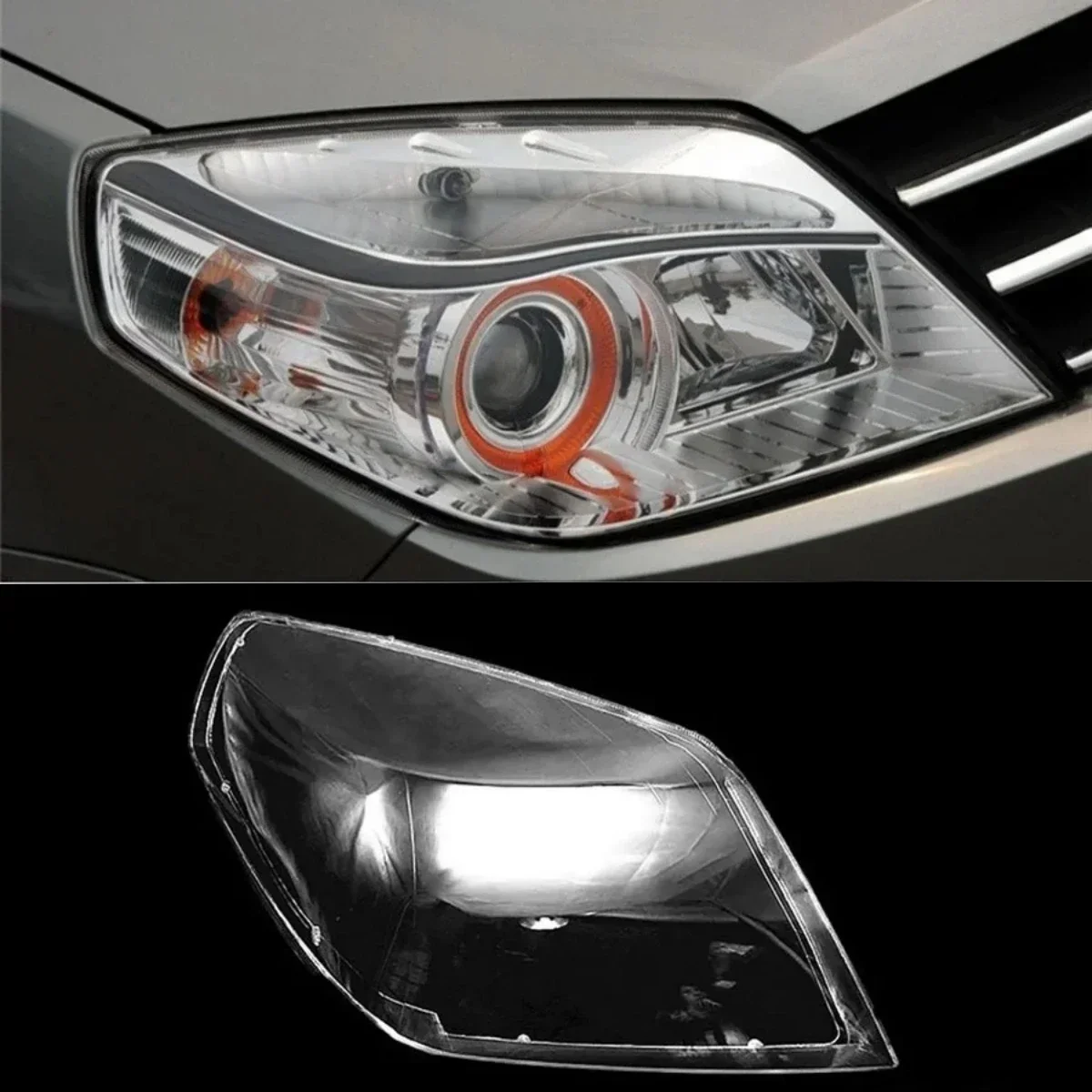 

For Geely Jingang Second Generation Front Headlamp Cover Transparent Lampshade Headlight Shell Lens Plexiglass 2009 2010 - 2013