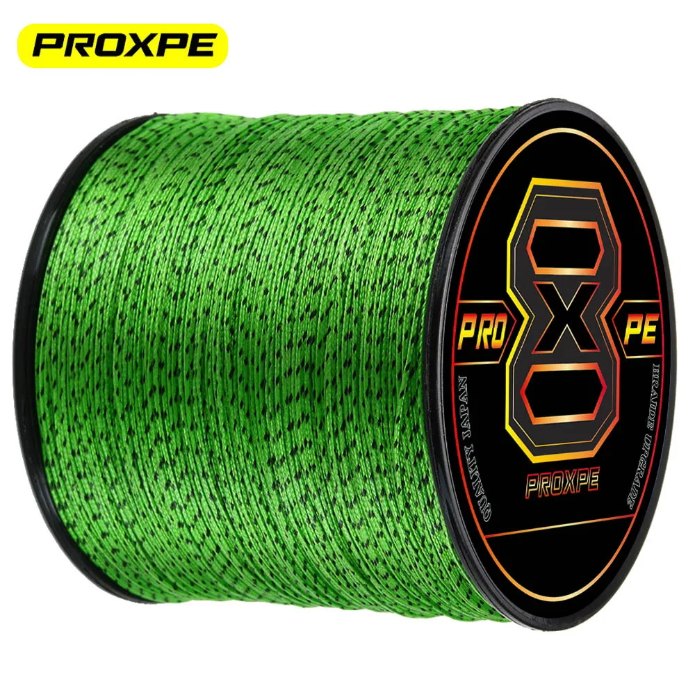 

PROXPE 8 Strands Speckled Braided Fishing Line Wire Multifilament Super Strong Japanese 100%PE Wire Carp Saltwater 100/300/500M