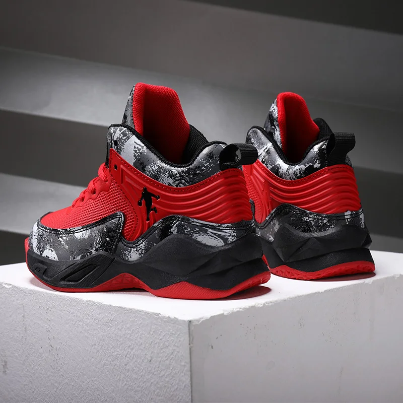 Basketball Shoes for Kids Sneakers New Boys Brand Thick Sole Non-slip Children Sports Shoes Child Boy Basket Trainer Shoes 2026