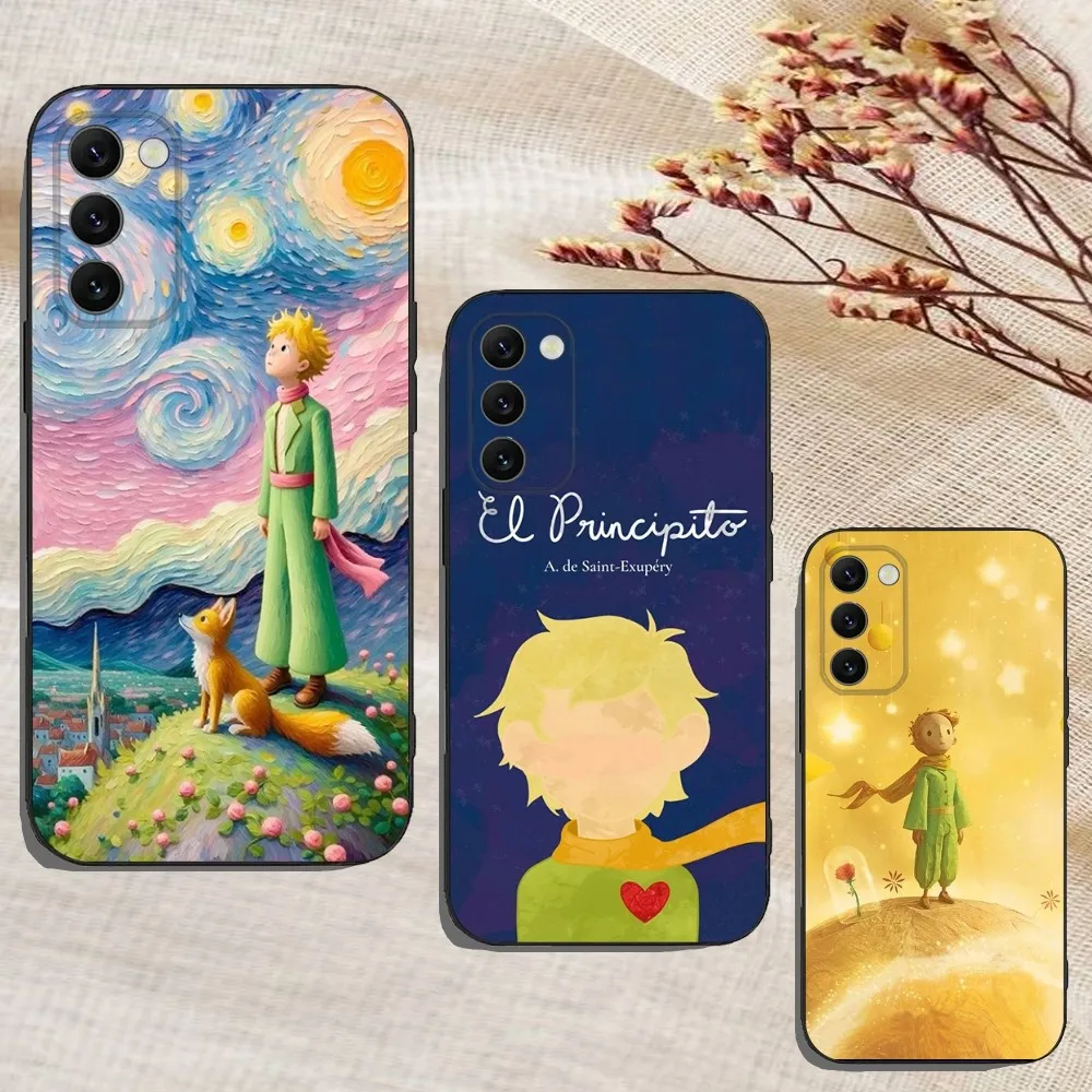 

Cute The Little Prince Phone Case For Samsung Galaxy A13,A21s,A22,A31,A32,A52,A53,A71,A80,A91 Soft Black Cover